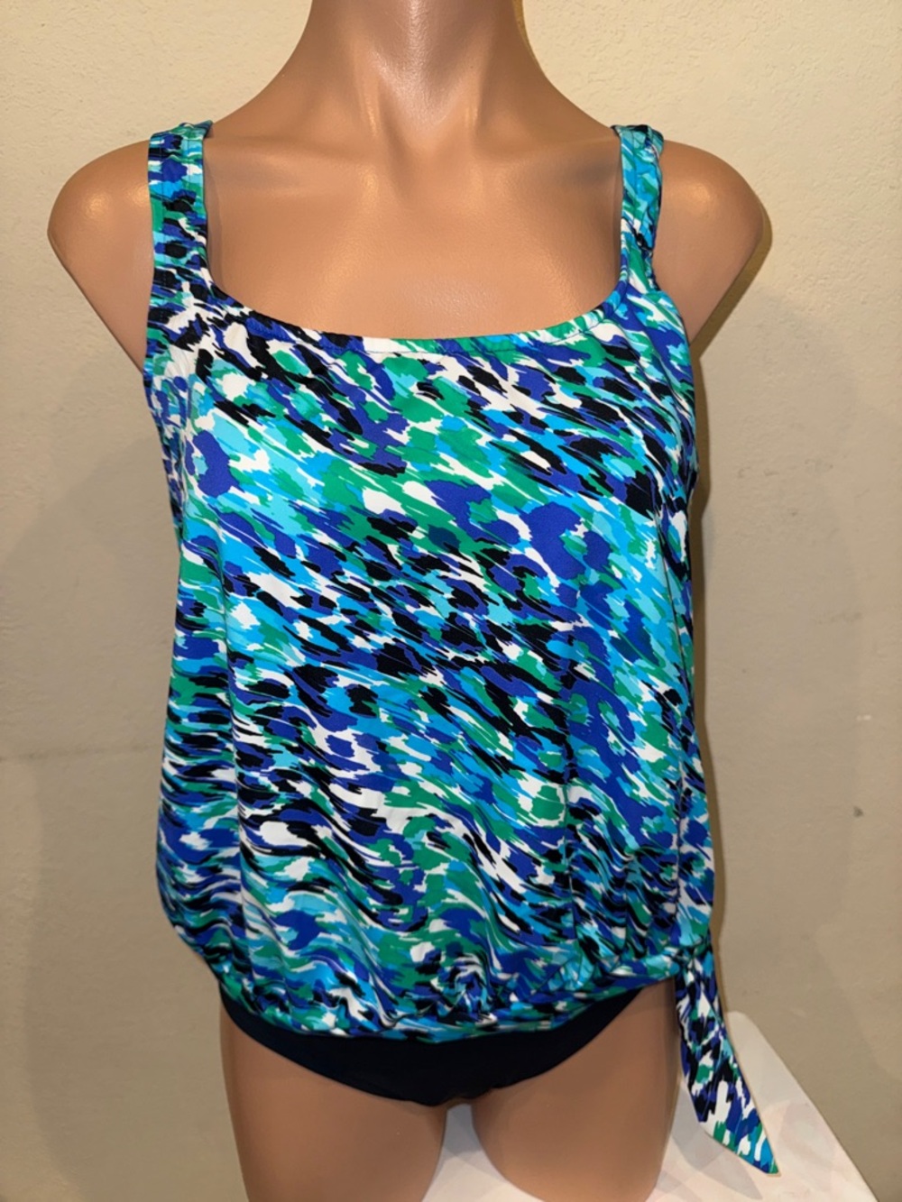 NWT Swim Solutions Tankini set Blouson style